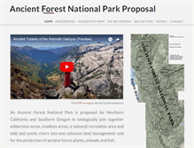 Tablet Screenshot of ancientforestnationalpark.org